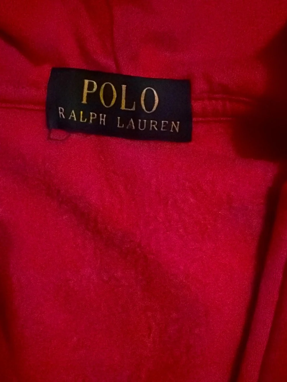 Ralph Lauren Bright Red Zip Hoodie with Polo Logo